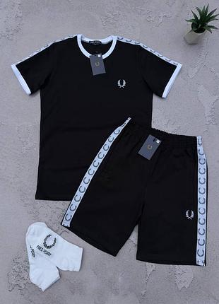 Набір fred perry фред перри лампас футболка шорти 2 пари шкарпетки в подарунок