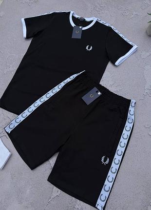 Набор fred perry фред перры лампас футболка шорты 2 пары носка в подарок3 фото