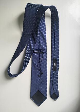 Синя краватка галстук в горошок hugo boss