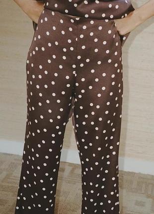 Брюки жіночі коричневі zara new