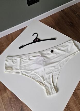 Трусики плюс сайз бразиліана білі класичні hunkemoller 3xl uk 18 48 50