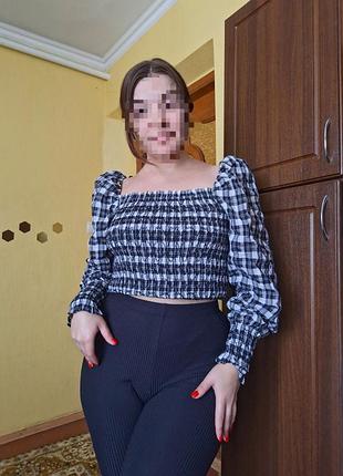 Блуза с рукавами фонариками