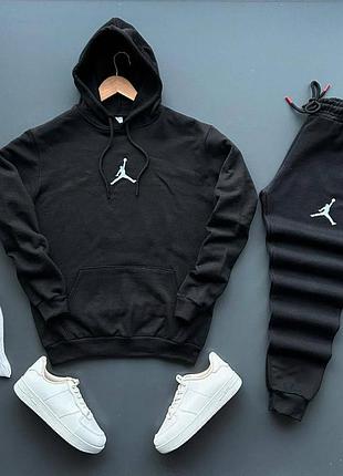 Костюм jordan худі + штани чорний