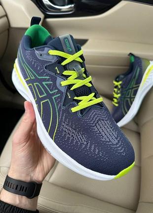 Чоловічі кросівки asics сині з салатовим, текстиль, весна-літо-осінь, розмір 41-46, нові, мф3