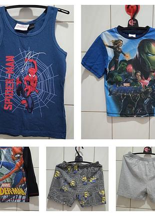 Лот футболок футболка паук марвел шорты покемон миньоны
