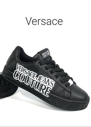Кожаные женские кроссовки versace jeans couture оригинал