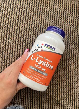 Амінокислота now l-lysine 1000 мг 250 таб