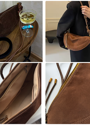 Сумка. кросс боди. под замшу. massimo dutti
