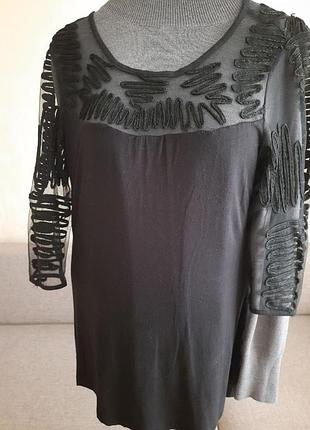 Кофта черная с кружевом