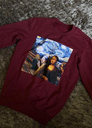 Свитшот мона лиза😍 индивидуальный принт