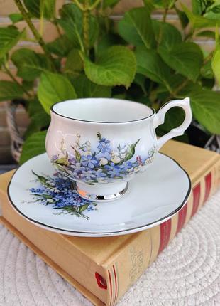 Вінтажна чайна пара springfield bone china англія