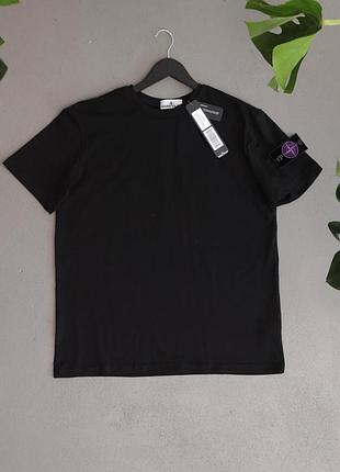 Футболки stone island фіолетовий велюровий патч🔥