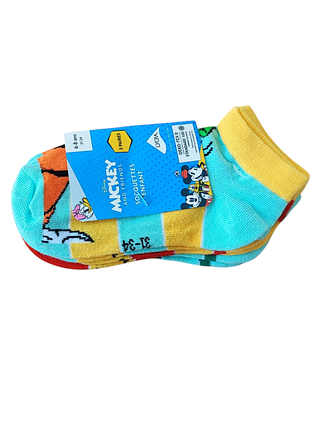 Набор детских коротких носков для девочки (3 пары) disney 31-34 разноцветный (25060706)