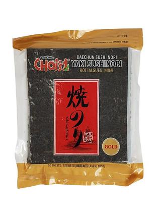 Водоросли нори для суши daechun 120 г - купить корейские письма для роллов и закусок