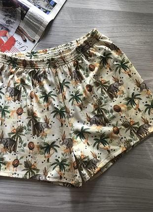 Женские трикотажные шорты в рисунок ,  с кулира хлопок, xs,s,m,l