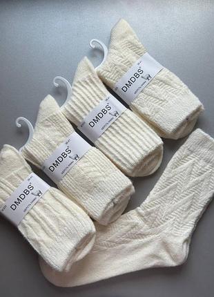 1 пара 36-41 высокие молочные носки, шерсть ламы dmdbs