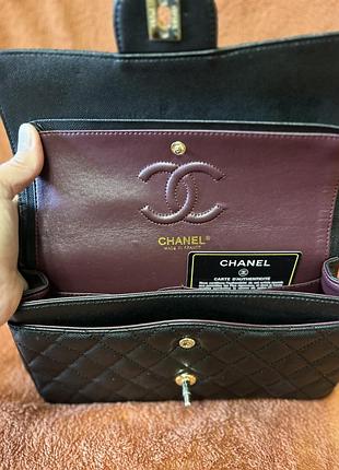 Сумка шкіряна від chanel чорного кольору