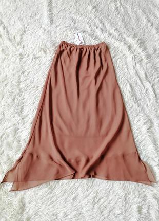 Довга спідниця шифон на підкладці