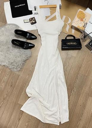 Сукня міді з натуральної тканини asos