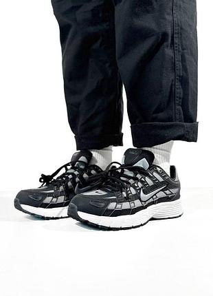 Кросівки nike p-6000 black grey white