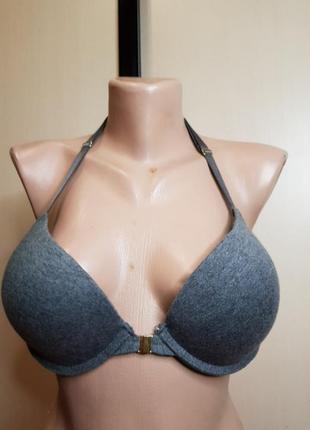 Бюстгальтер сірий великий пуш ап