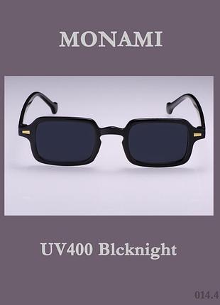 Сонцезащібні_човники uv400 monami blcknight dbr чорні лінзи в чорно-лаковій оправі вінтажно унісекс