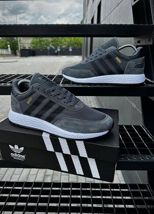 Кросівки adidas iniki boost чоловічі весна-літо преміум якість в'єтнам 40-44 розміри замша та сітка