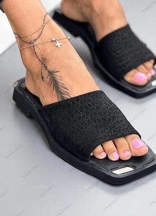 36-41 рр шлепанцы, сабо рептилия натуральная замша рыжий, бежевый, черный, коричневый, капучино