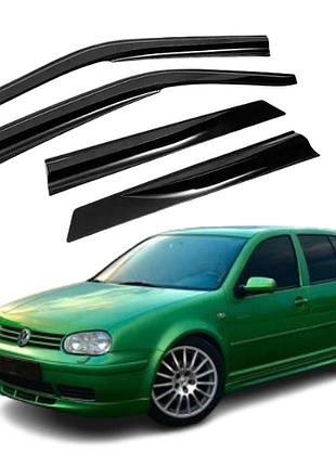Дефлектори на вікна volkswagen golf iv хетчбек 5-дверний 1997-2004 (скотч) вітровики вікон фольксваген гольф
