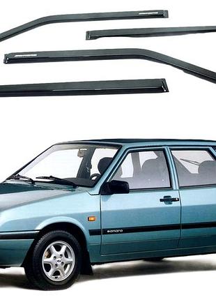 Дефлекторы окон ваз 2109, 21099, 2114-2115 (вставные - под резинку уплотнителя)