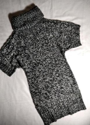 Стильное меланжевое вязанное  платье свитер миди туника.  chicoree3 фото