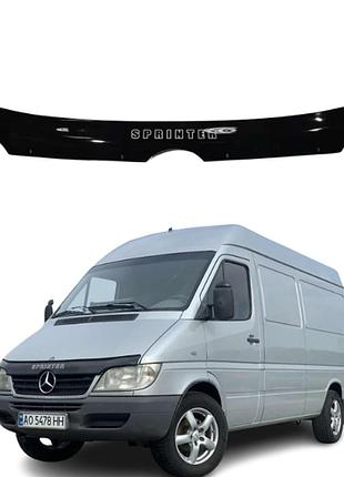 Дефлектор на капот mercedes sprinter i 2002-2006 после рестайлинга мухобойка на капот мерседес спринтер