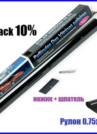 Тонувальна плівка — рулон 0.75х3м dark black 10% "solar"