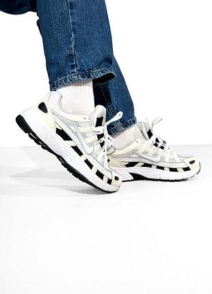 Кроссовки nike p-6000 white/beige/black 4