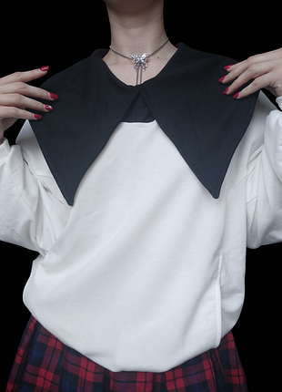 Кофта, свитшот с воротничком в стиле аниме