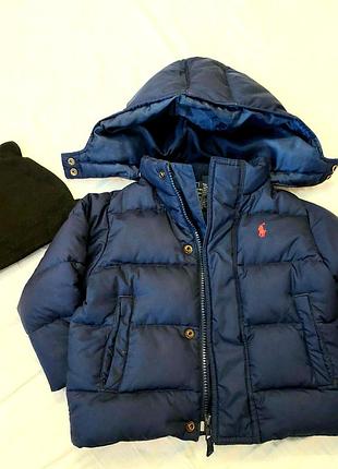 Легкий пуховик на мальчика 18 месяцев (по ярлычке)polo ralph