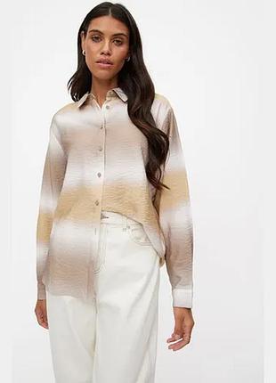 Стильная интересная женская оверсайз рубашка-рубашка блузка омбре бренд tu women, р.12