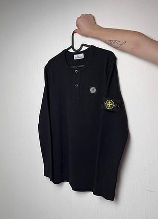 Світшот чорний з патчем stone island стогін айленд 3
