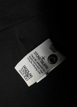 Світшот чорний з патчем stone island стогін айленд 5