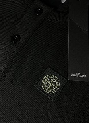Світшот чорний з патчем stone island стогін айленд 6