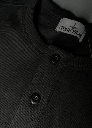 Світшот чорний з патчем stone island стогін айленд 4