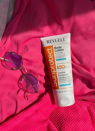 Spf50 сонцезахисний лосьйон для тіла від бренду revuele