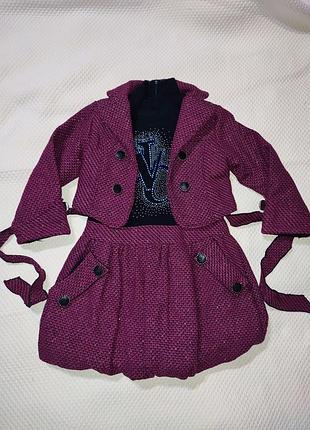 Новый с биркой комплект( сарафан+пиджак)