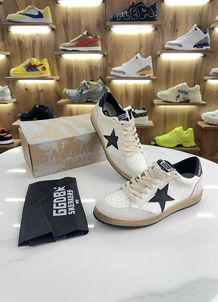 Кеди golden goose ball star white / black