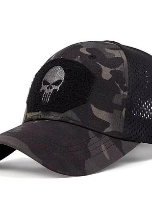 Кепка тракер  / бейсболка  с черепом