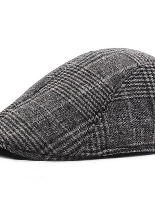 Кепка newsboy / хуліганка / плед-кепка