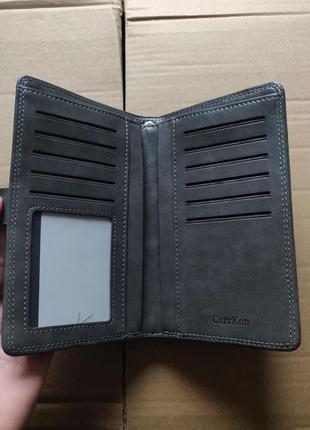 Мужской кошелек, бумажник, мужское портмоне с монетницей, портмоне для телефона 2020