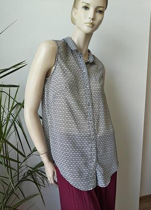 Шифонова блуза без рукавів h&m