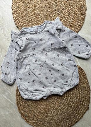 Боді 6-9 місяців в квітку zara на дівчинку