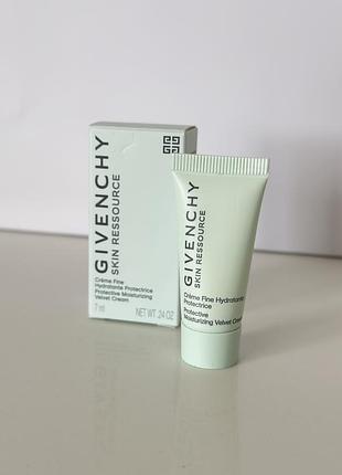 Зволожувальний легкий крем для обличчя givenchy skin ressource protective moisturizing velvet cream